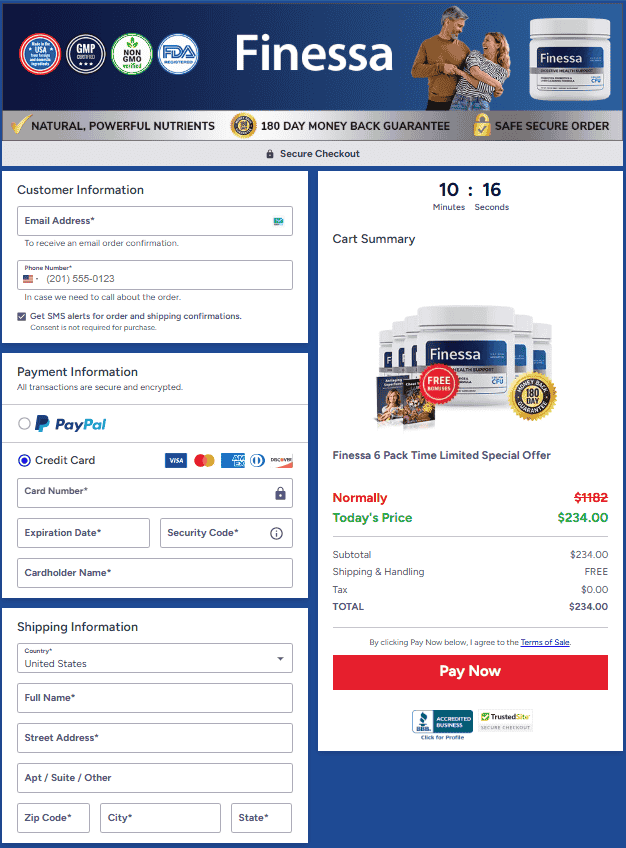 Finessa-checkout-page